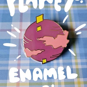 2&#39;&#39; Enamel Pin | Pink Planet | Gift for space lovers