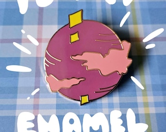 2'' Enamel Pin | Pink Planet | Gift for space lovers