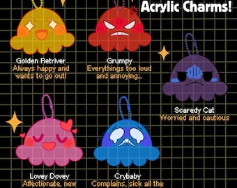 Translucent Octopus Charms | Personality Collectibles (2'')