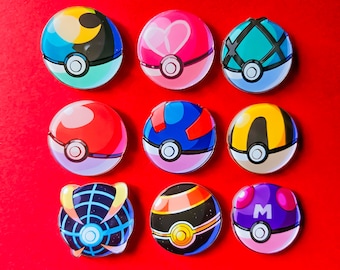 Pokeball Gacha: Random 2-Inch Acrylic Pin