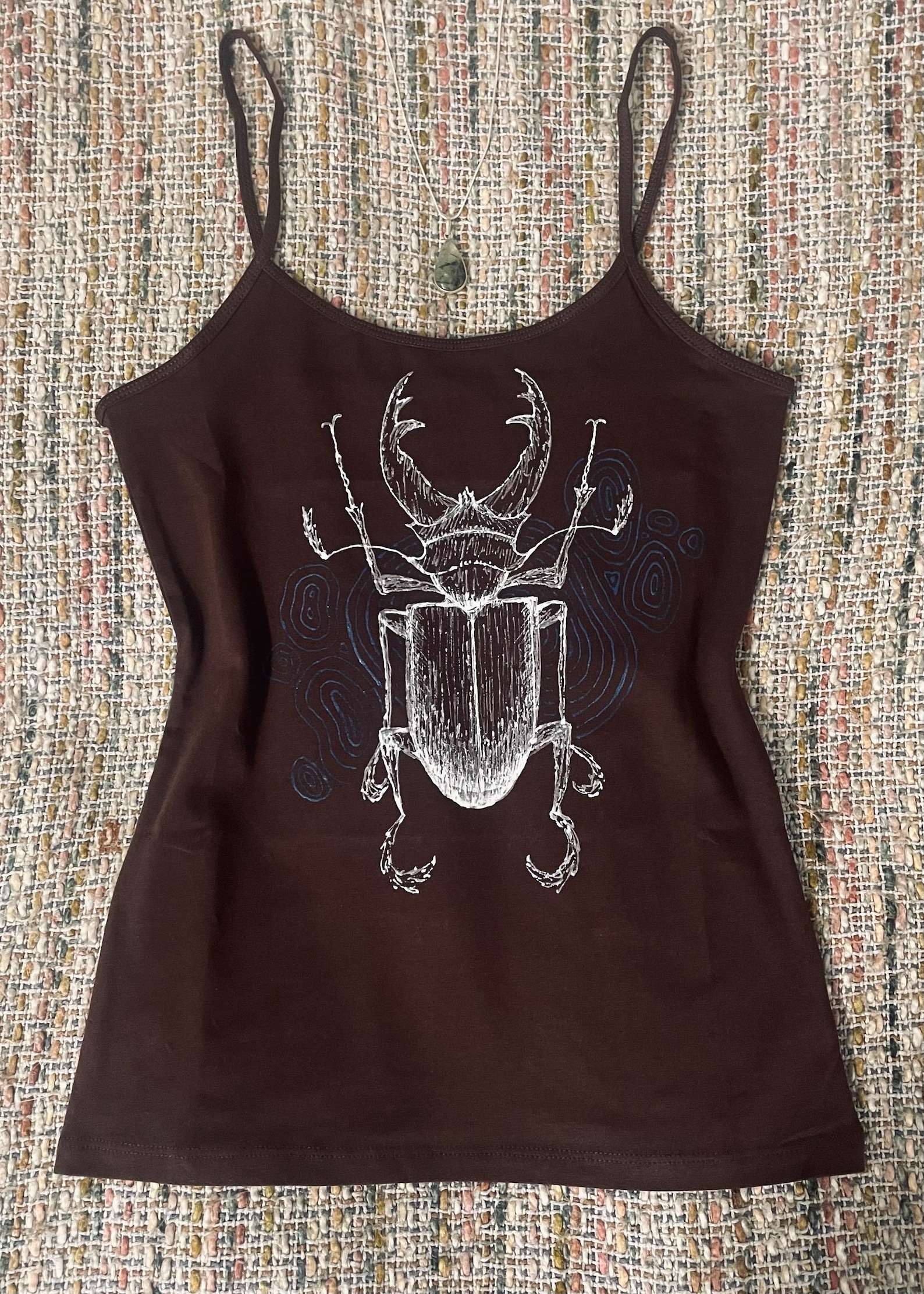 Religious Bugcore Hand-painted Beetle Cami Top - Bugcore Entomology Tank, Alternative ...