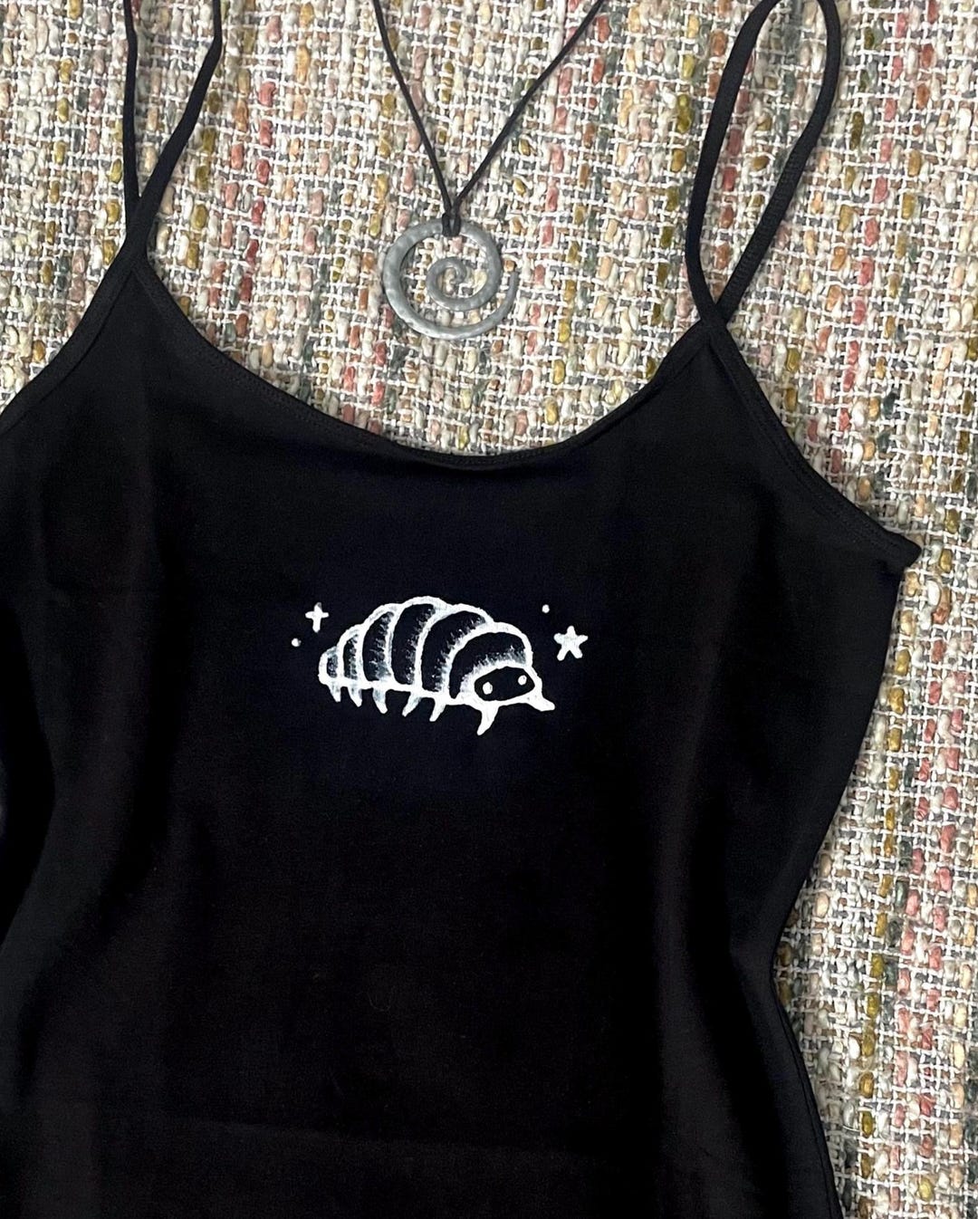Religious Bugcore Hand-painted Pill Bug/woodlouse Cami Top - Bugcore Nature Shirt ...