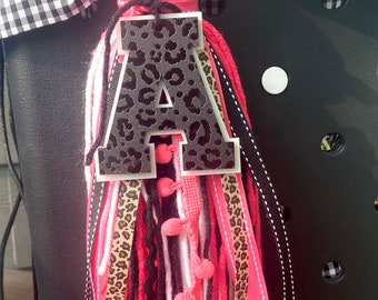 Monogram Bag tag, bag charm, acrylic bag tag, initial tag, Bogg Bag accessories, Bogg bag charm bit, pool bag, bogg bag tassel