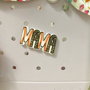 Baseball BOGG bag Charm, Flush mount button charm, Charm that goes in BOGG bag holes, Baseball mama, bogg bag accessories