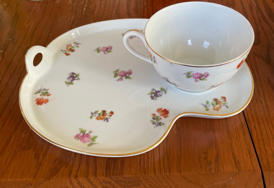 Tea Cup and Snack Plate Set of Four, Vintage Noritake China spring