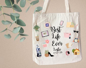 Borse tote JW, La vita migliore di sempre, Borsa tote in tela JW, regali per pionieri, regalo per battesimo, borsa tote personalizzata, Borse per il ministero, Borse tote, Borsa per il servizio JW