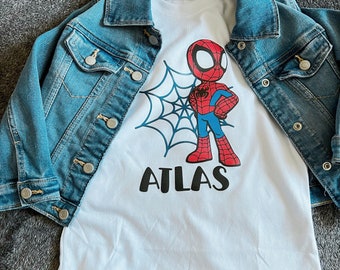 Spidey y sus increíbles amigos / Camisas personalizadas / Spiderman / Miles Morales / Ghost Spider / Gwen Stacey / Camisa Spidey