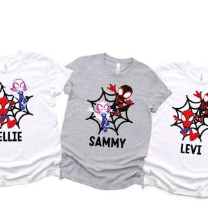 Your Favorite Spidey Team | Spidey And His Amazing Friends | Custom shirts | Spiderman | Miles Morales | Ghost Spider | Spidey Shirt