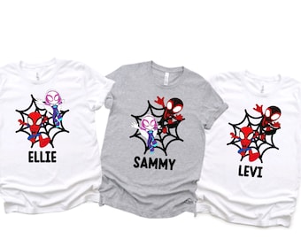 Tu equipo favorito de Spidey / Spidey y sus increíbles amigos / Camisas personalizadas / Spiderman / Miles Morales / Ghost Spider / Camisa Spidey