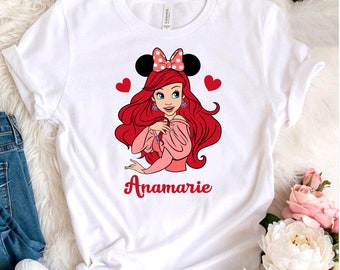 Sirenita / Ariel / Sirena / Princesa / Camisa de princesa / Camisa de sirenita / Camisas personalizadas