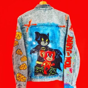 Children's Denim Jacket tom and Jerry - Etsy
