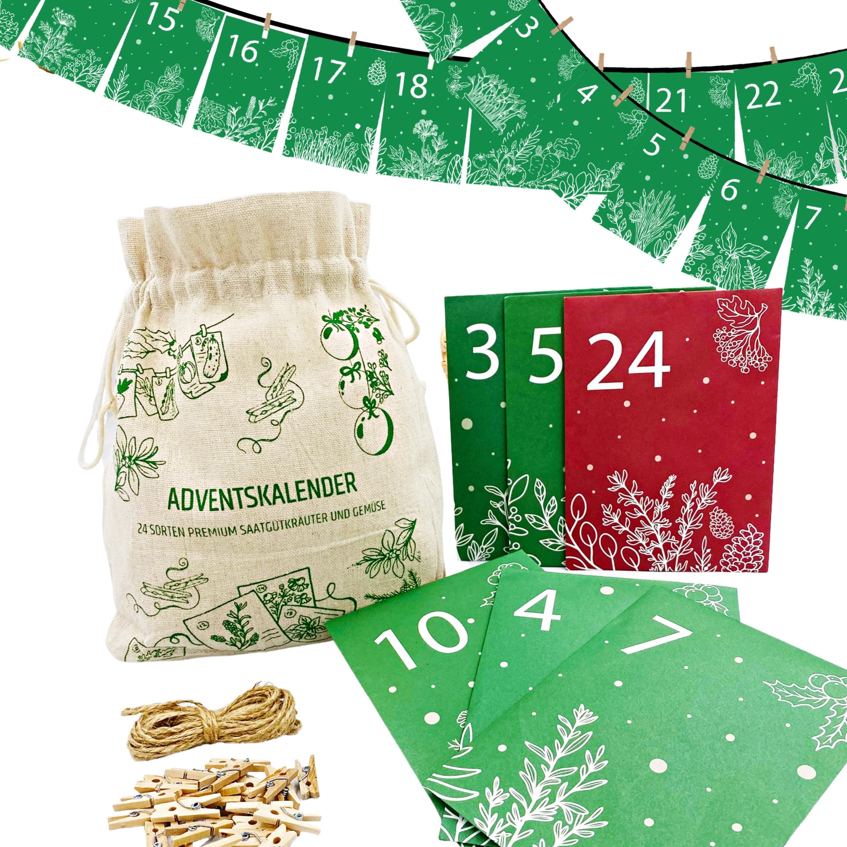Samen Adventskalender 2023: Nachhaltiger Samen Adventskalender mit Kruter  Samen, und Gemse  Adventskalender Garten, Garten GESCHENK - Etsy.de