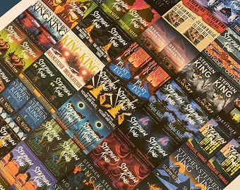 50 Stephen King Miniature Book Covers - Dollhouse Scale (Digital Download)