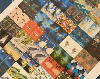 50 Classic Miniature Book Covers, Printable 1:12 Scale (Digital Download)