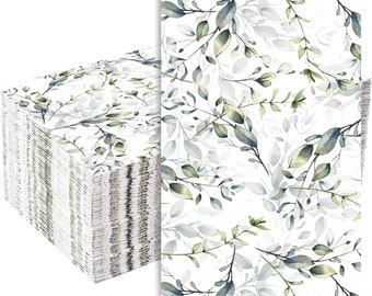 Green Leaves style decoupage napkins. Set of 4 napkins or individual napkins available.