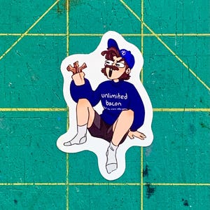 JSchlatt sticker | Unlimited Bacon but no more video games