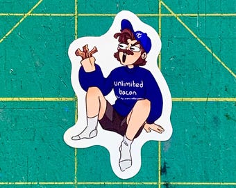 JSchlatt sticker | Unlimited Bacon but no more video games