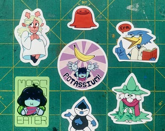 Deltarune Stickers || Kris, Ralsei, Lancer, Noelle, Berdly, and Nubert
