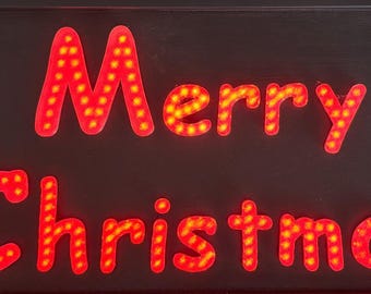 RGB LED Lighted Animated Merry Christmas Sign controlled via a web page