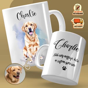 Benutzerdefinierte Haustier Becher Aquarell Haustier Porträt Becher Haustier-Liebhaber-Becher benutzerdefinierte Hundebecher Katze Teetasse Hundemama Becher Chihuahua Becher Hundeliebhaber Becher