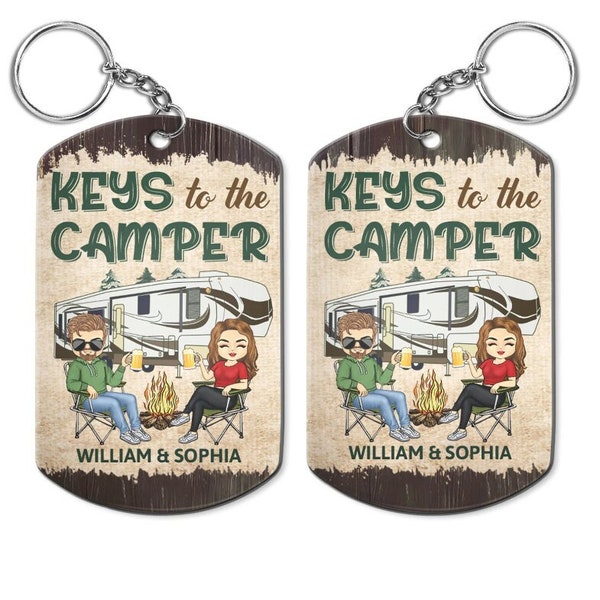 Keys To The Camper Acrylic Keychain, Anniversary, Loving Gifts For Couples, Husband, Wife, Camping Lovers, Custom Keychain, Keychain Gift