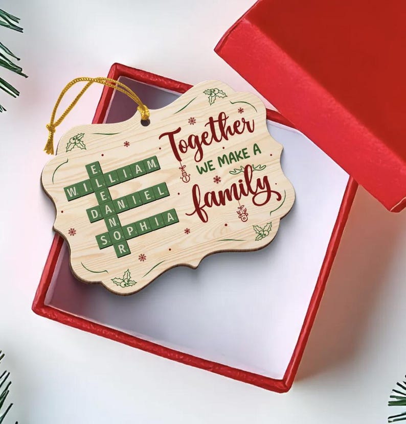 Together We Make A Family Puzzle Art Personalized Acrylic Ornament