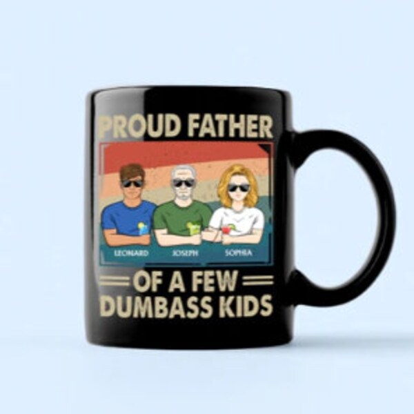 Proud Father, Dad Great Job Awesom, Father Gift, 11oz Loving Gift For Dad, Grandpa Print Mug, Father’s Day Gift, Best Gift for Father