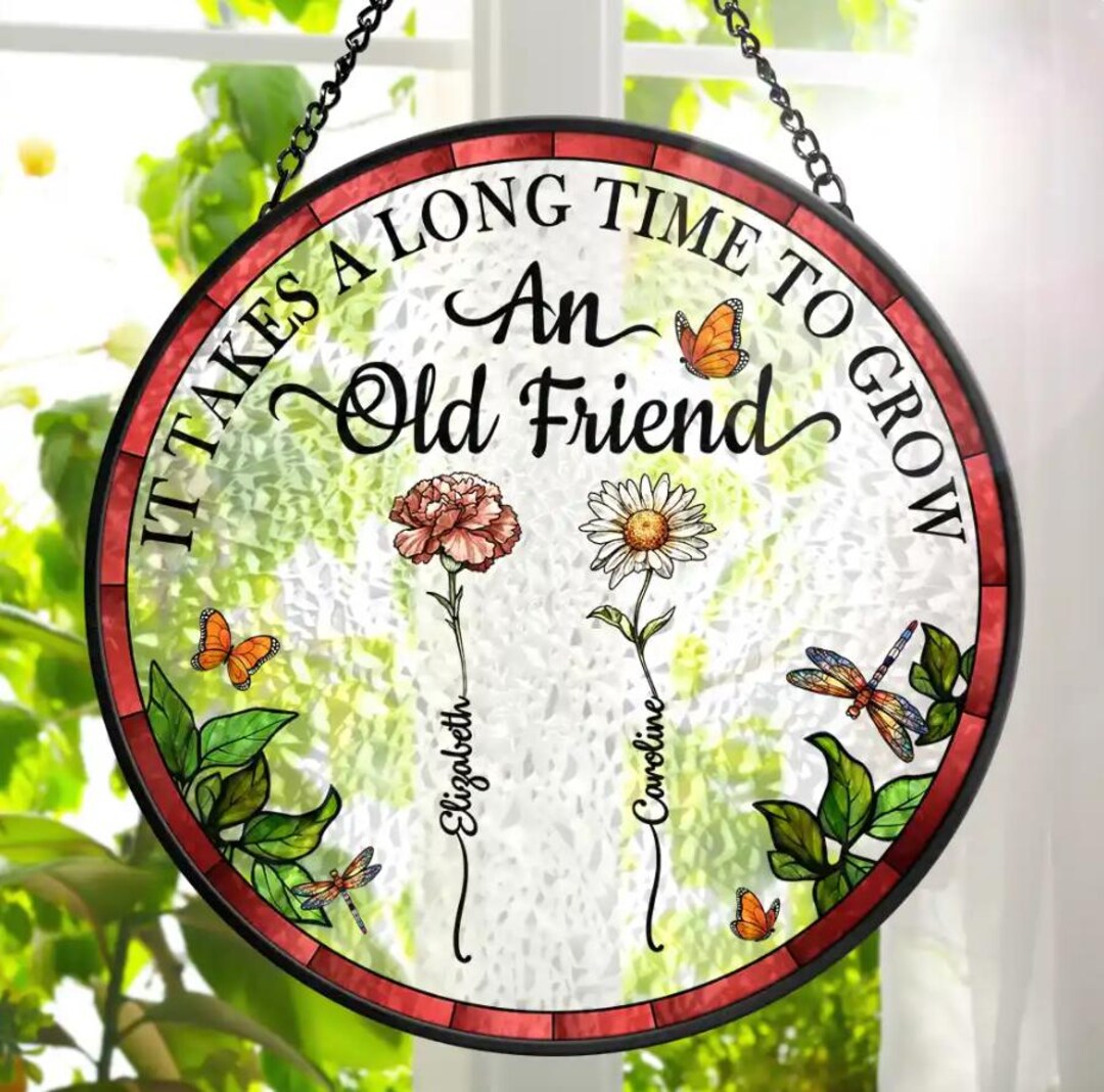 Birth Flower Grow An Old Friend - Personalized Jewelry Box