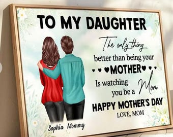 To My Daughter From Mom Happy Mother&#39;s Day Personalized Poster, Heartfelt unframe Poster, Heartfelt 2025, Mother&#39;s Day Gift For Daughter