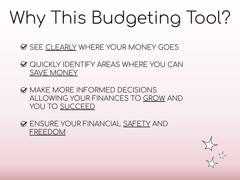 Annual Budget Plus Spreadsheet Simple Annual Budget Etsy