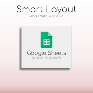 May include: A green Google Sheets logo with a white background and the text "Google Sheets" and "Works with Mac and Pc".