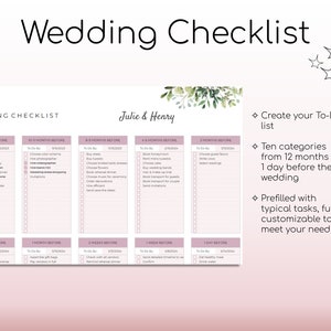 Hochzeitsplanung Google Sheets Hochzeits-Checkliste Hochzeitsbudget Tabelle Hochzeit To Do Zeitleiste Hochzeits-Vorlage Bild 3