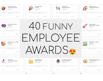 Funny Employee Award Certificates | Staff Appreciation Gifts | Recognition Award | Funny Gift for Employee | Employee of the Month