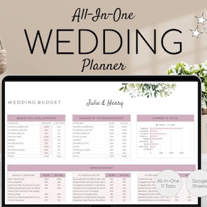 Hochzeitsplanung Google Sheets Hochzeits-Checkliste Hochzeitsbudget Tabelle Hochzeit To Do Zeitleiste Hochzeits-Vorlage Bild 1