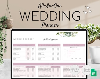 Wedding Planning Spreadsheet | Google Sheets | Wedding Checklist | Wedding Budget Spreadsheet | Wedding To Do | Timeline | Wedding Template