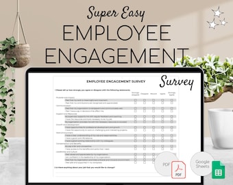 Employee Engagement Survey Template | Microsoft Word / Google Docs / Printable PDF. Employee Survey | HR Survey | Employee Feedback | Team