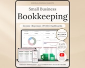 Small Business Bookkeeping Template Excel Bookkeeping Spreadsheet Sales Tracker Accounting Template Income Expense Tracker Self Employed