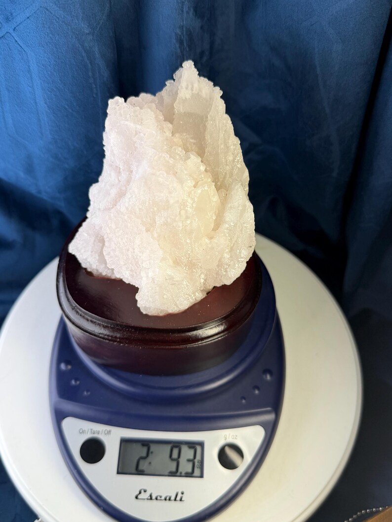 Pink Feather Calcite Crystal: UV Reactive China Specimen, Boho Altar Stone image 18