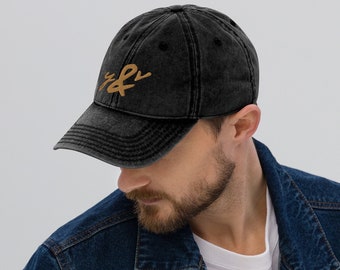 Men's Vintage Washed Cotton Baseball Cap - Embroidered Retro Dad Hat With Adjustable Strap