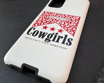 Funda para teléfono "Qué tal esas vaqueras" - Western - Vaquera - Letra - Apple - iPhone - Samsung - Galaxy - Google Pixel - Funda resistente