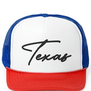 Texas Trucker Hat - Texas Hat - Lone Star State Hat - Rangers Hat - Retro - Trucker Cap