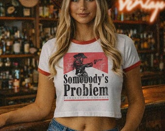 Somebody's Problem 90s Vintage Country Ringer Tee | Western Concert, Music Festival