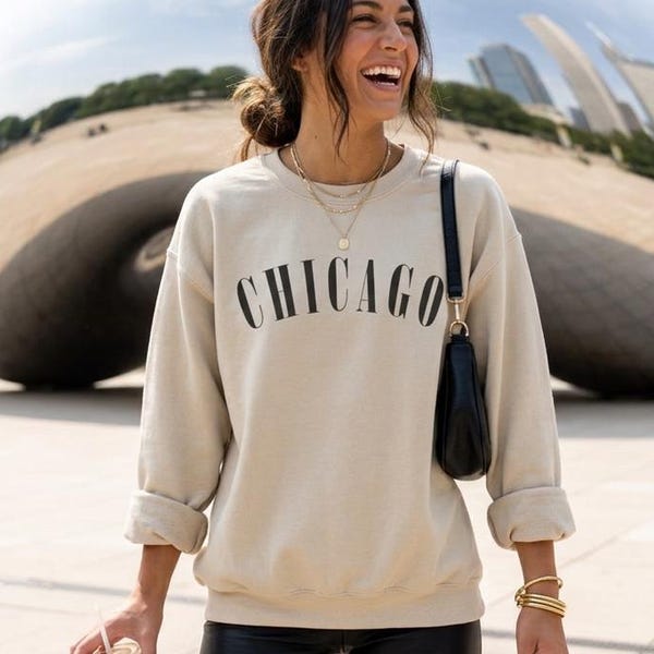 Chicago Arch Script Sweatshirt | City Name Crewneck