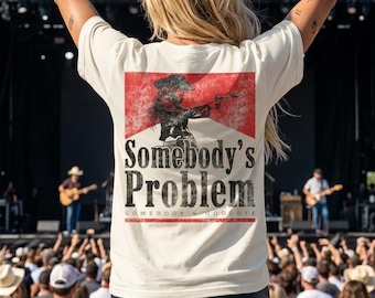 Somebody's Problem Vintage 90s Country Tee T-Shirt | Western Music Festival Shirt