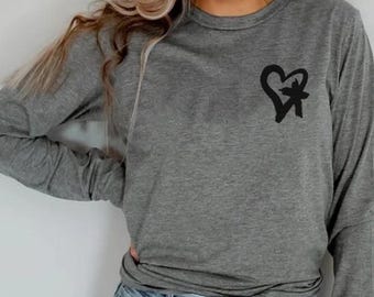Jesus Has My Back - Cross - Heart - Christian - Religious - Unisex Jersey Long Sleeve Tee