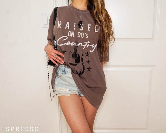 Raised on 90s Country Tshirt, Vintage 90s Country Tee, Music Festival, Western TShirt, Country Music Lover Shirt, Country Concert Tee
