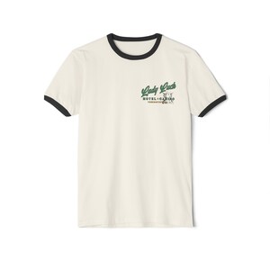 Camiseta Lady Luck - Camisa vaquera retro - Hotel y casino - Camisa vaquera - 777 - Camisa western - Estilo country retro - Camiseta unisex de algodón con ribete imagen 6