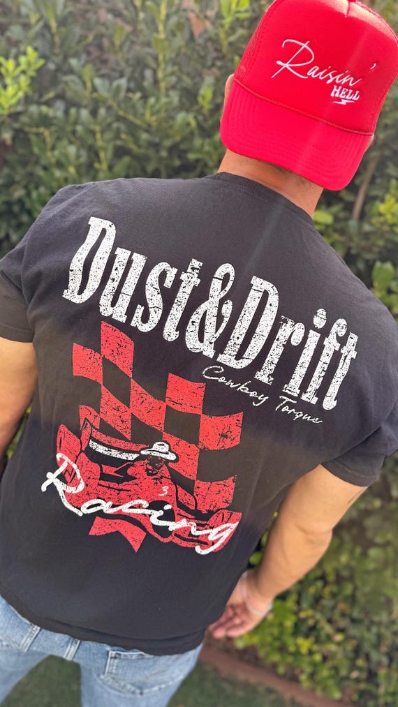 Dust And Drift Racing Shirt, Cowboy Killers, Formula Racing, Western Tee, Cowboy Racer, Cowboy Torque, Vintage Racing Tee, Music Festival