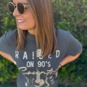 Raised on 90s Country Tshirt, Vintage 90s Country Tee, Music Festival, Western TShirt, Country Music Lover Shirt, Country Concert Tee Pepper