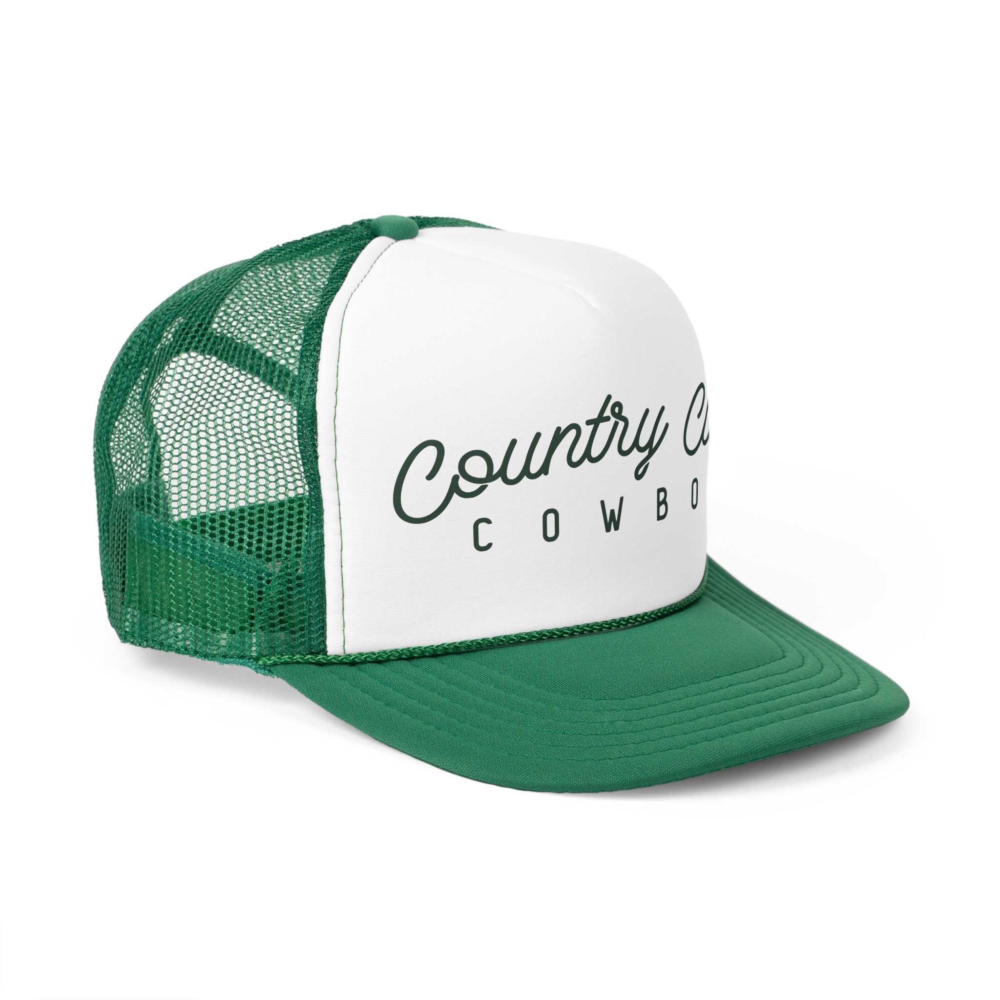Country Club Cowboy Trucker Cap | Western Cowboy Hat, Green  display picture 1